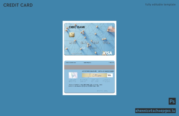 USA CIBC Bank Visa-Karte – Beispielvorschau